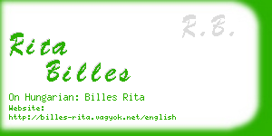 rita billes business card